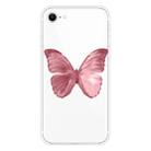 For iPhone SE 2022 / SE 2020 / 8 / 7 Pattern TPU Protective Case(Red Butterfly) - 1
