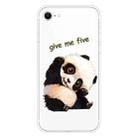 For iPhone SE 2022 / SE 2020 / 8 / 7 Pattern TPU Protective Case(Tilted Head Panda) - 1