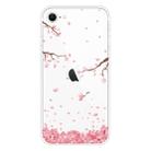 For iPhone SE 2022 / SE 2020 / 8 / 7 Pattern TPU Protective Case(Cherry Blossoms Fall) - 1