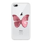 For iPhone 8 Plus / 7 Plus Pattern TPU Protective Case(Red Butterfly) - 1