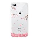 For iPhone 8 Plus / 7 Plus Pattern TPU Protective Case(Cherry Blossoms Fall) - 1