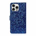 For iPhone 16 Pro Max Glitter Powder Filp Leather Phone Case(Blue) - 3