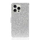 For iPhone 16 Pro Max Glitter Powder Filp Leather Phone Case(Silver) - 3