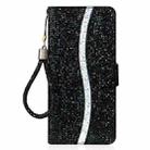 For iPhone 16 Plus Glitter Powder Filp Leather Phone Case(Black) - 2