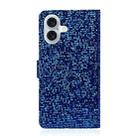 For iPhone 16 Plus Glitter Powder Filp Leather Phone Case(Blue) - 3