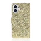 For iPhone 16 Plus Glitter Powder Filp Leather Phone Case(Gold) - 3