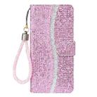 For iPhone 16 Glitter Powder Filp Leather Phone Case(Pink) - 2