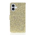 For iPhone 16 Glitter Powder Filp Leather Phone Case(Gold) - 3