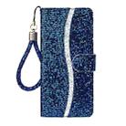 For iPhone 16e Glitter Powder Filp Leather Phone Case(Blue) - 2