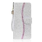 For iPhone 16e Glitter Powder Filp Leather Phone Case(Silver) - 2