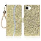For iPhone 16e Glitter Powder Filp Leather Phone Case(Gold) - 1