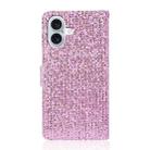 For iPhone 17 Glitter Powder Filp Leather Phone Case(Pink) - 3
