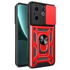 For Infinix Hot 40i / Smart 8 Sliding Camera Cover Design TPU+PC Phone Case(Red) - 1