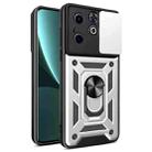 For Infinix Hot 40i / Smart 8 Sliding Camera Cover Design TPU+PC Phone Case(Silver) - 1