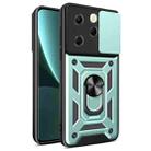 For Infinix Hot 40 / 40 Pro 4G Sliding Camera Cover Design TPU+PC Phone Case(Green) - 1