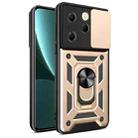 For Infinix Hot 40 / 40 Pro 4G Sliding Camera Cover Design TPU+PC Phone Case(Gold) - 1