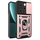 For Infinix Hot 40 / 40 Pro 4G Sliding Camera Cover Design TPU+PC Phone Case(Rose Gold) - 1