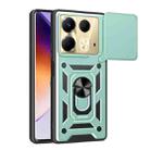 For Infinix Note 40 4G Sliding Camera Cover Design TPU+PC Phone Case(Green) - 1