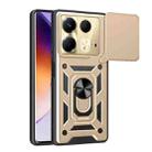 For Infinix Note 40 4G Sliding Camera Cover Design TPU+PC Phone Case(Gold) - 1