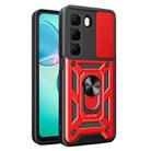 For Infinix Hot 50 4G Sliding Camera Cover Design TPU+PC Phone Case(Red) - 1