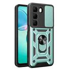 For Infinix Hot 50 4G Sliding Camera Cover Design TPU+PC Phone Case(Green) - 1