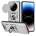 For Infinix Zero 40 4G Sliding Camera Cover Design TPU+PC Phone Case(Silver) - 1