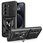 For Infinix Hot 50 Pro 4G Sliding Camera Cover Design TPU+PC Phone Case(Black) - 1