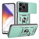 For Infinix Note 40X 5G Sliding Camera Cover Design TPU+PC Phone Case(Green) - 1