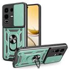 For Infinix Note 50s Sliding Camera Cover Design TPU+PC Phone Case(Green) - 1