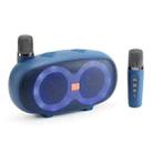 T&G TG542 LED Flash Wireless Bluetooth Karaoke Speaker with Microphone(Royal Blue) - 1