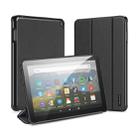 For Amazon Fire HD 8 (2020) / Fire HD 8 Plus (2020) DUX DUCIS Domo Series Horizontal Flip Magnetic PU Leather Case with Three-folding Holder & & Wake-up / Sleep Function(Black) - 1