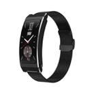 K7 1.14 inch TFT Screen Smart Call Bracelet, BT Call / Heart Rate / Blood Pressure / Blood Oxygen, Strap:Milanese Steel Strap(Black) - 1