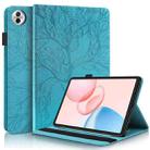 For Honor Pad 10 Tree Life Series Embossed Leather Tablet Case(Lake Blue) - 1