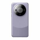 For Huawei Mate 60 Lens Protection PC + Leather Phone Case(Purple) - 1