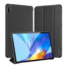 For Huawei Honor V6 / MatePad 10.4 inch DUX DUCIS Domo Series Horizontal Flip Magnetic PU Leather Case with Three-folding Holder & & Wake-up / Sleep Function(Black) - 1