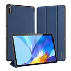 For Huawei Honor V6 / MatePad 10.4 inch DUX DUCIS Domo Series Horizontal Flip Magnetic PU Leather Case with Three-folding Holder & & Wake-up / Sleep Function(Blue) - 1