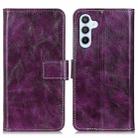 For Samsung Galaxy A05s 4G Retro Crazy Horse Texture Leather Phone Case(Purple) - 1