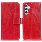 For Samsung Galaxy S24 Retro Crazy Horse Texture Leather Phone Case(Red) - 1