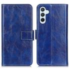 For Samsung Galaxy S24 Retro Crazy Horse Texture Leather Phone Case(Blue) - 1