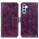 For Samsung Galaxy S24+ Retro Crazy Horse Texture Leather Phone Case(Purple) - 1