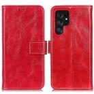 For Samsung Galaxy S24 Ultra Retro Crazy Horse Texture Leather Phone Case(Red) - 1