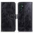 For Samsung Galaxy A55 5G Retro Crazy Horse Texture Leather Phone Case(Black) - 1