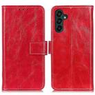 For Samsung Galaxy A55 5G Retro Crazy Horse Texture Leather Phone Case(Red) - 1