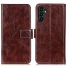For Samsung Galaxy A55 5G Retro Crazy Horse Texture Leather Phone Case(Brown) - 1