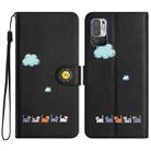 For Xiaomi Redmi Note 10 JE Cartoon Cats Leather Phone Case(Black) - 1