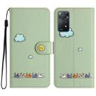 For Xiaomi Redmi Note 11 Pro Global Cartoon Cats Leather Phone Case(Green) - 1