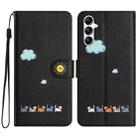 For Samsung Galaxy A34 Cartoon Cats Leather Phone Case(Black) - 1