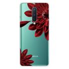 For OnePlus 8 Shockproof Painted Transparent TPU Protective Case(Red Flower) - 1