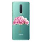 For OnePlus 8 Shockproof Painted Transparent TPU Protective Case(Flower Umbrella) - 1