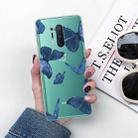 For OnePlus 8 Pro Shockproof Painted Transparent TPU Protective Case(Blue Butterfly) - 2